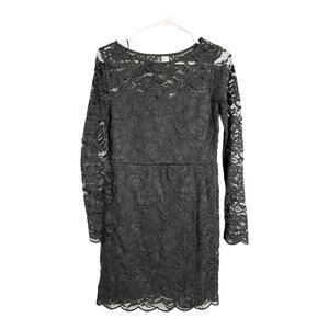 H&M Divided Black Lace Cocktail Dress Goth Whimsygoth Noir 10